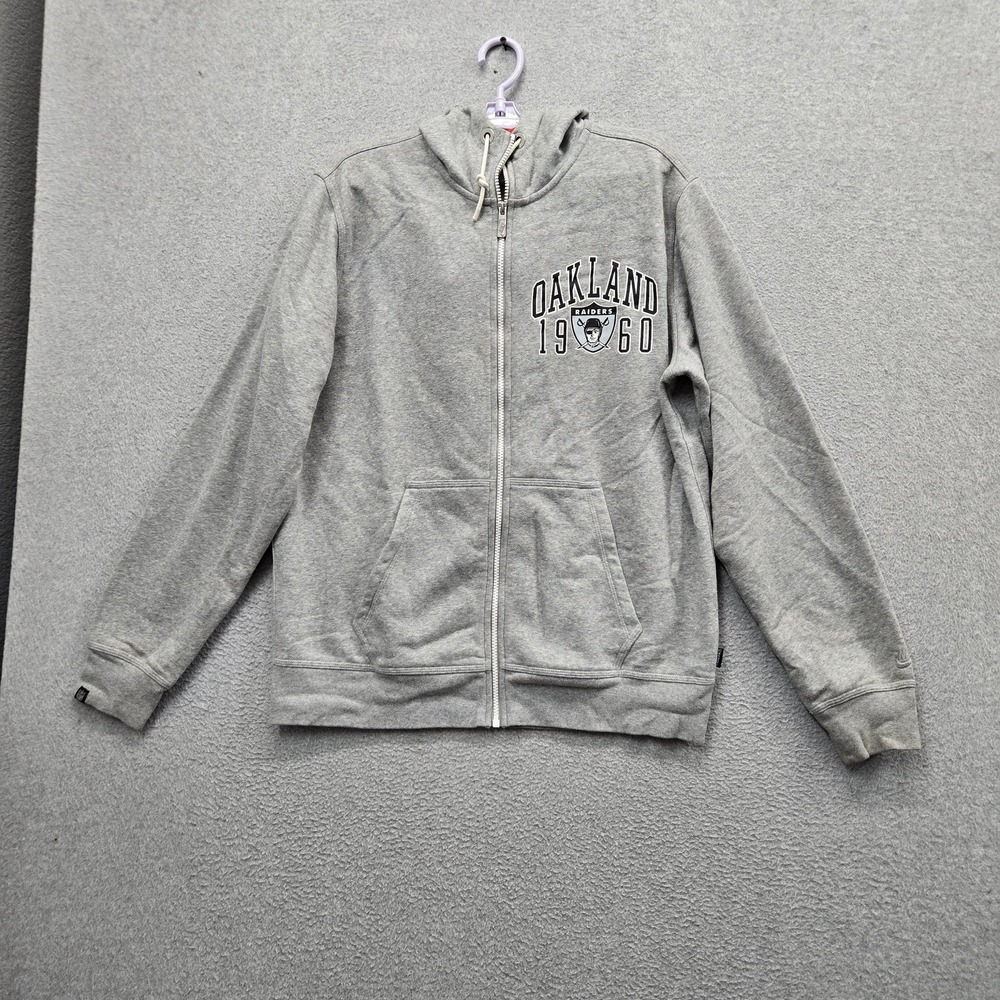 Oakland Raiders Men‎ Hoodie L Gray Nike Graphic Fleece Team Logo Activewear